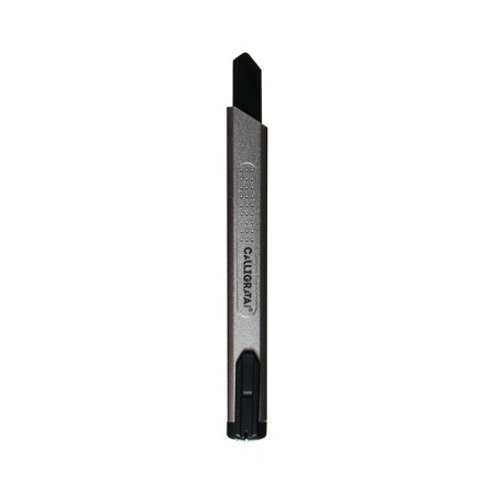 Chancellery knife 9mm metal + blade, 5 pieces of black, top-4