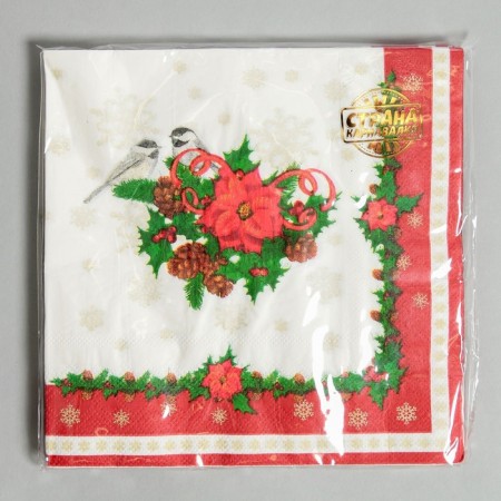 Paper “Birds” napkins, set 20 pcs., 33x33 cm-2