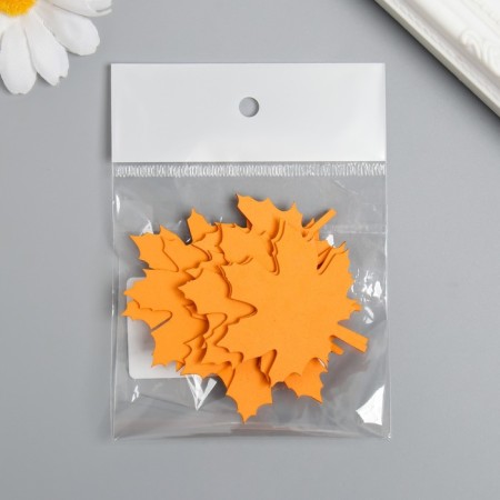 The workpiece of Foamiran "Mine Leaf" 4,5x4.5 cm, thickness. 1mm, set 10 pcs, orange-2