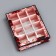 Folding box for 12 sweets "Present", 19 x 15 x 3.6 cm. Confectionery packaging