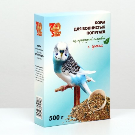 Seven Seeds food for wavy parrots, with nuts, 500 g