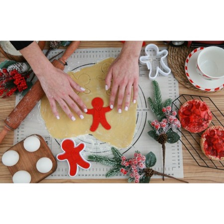 Form for cookies with 3 seals of bilateral and press “Gingerbread man”, 13 × 11 × 3.5 cm, color mix-11