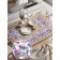 A set of napkins for setting the Flower Art Table, rectangular, rounded edges, size 30x46 cm, 4 pcs