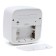 Clock - electronic desk alarm clock: thermometer, calendar, hygrometer, 7.8 x 8.3 cm