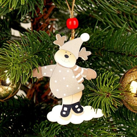New Year's Suspension "We play merrily", gold thread, mix-1