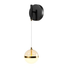 Bra Maytoni Mod295WL-L12BBS3K Area, 140x120x500 mm, LED, 12W, 1430LM, 3000K, black color and brass