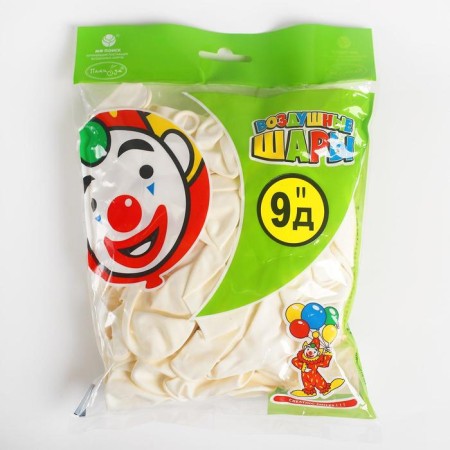 Latex ball 9 ", decorator, set 100 pcs., White color-2