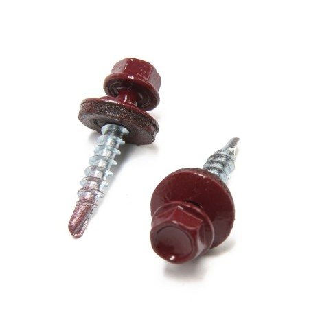 Roofing screws 4.8x30 mm, RAL3005 BORND color, 200 pcs.-1