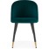 GABI Metal/velor, black/green 50x52x79 cm chair