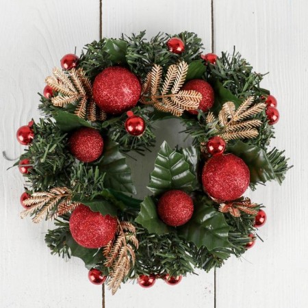 New Year's Wreath D-20 cm "Red Balls"