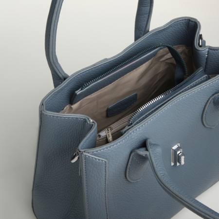 Women's bag with zipper, Textura, average size, blue color-7