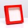 Self -charged box with a red window, 16 x 16 x 3 cm