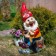 Garden figure "Dwarf on the stump" 45x35x77cm