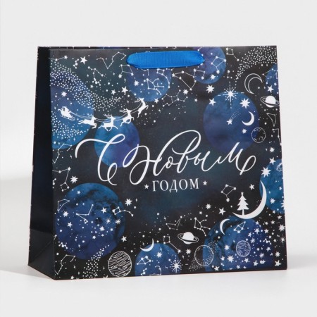 Laminated horizontal "Magic Night", m 30 x 26 x 9 cm, New Year-1