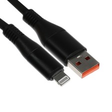 Lightning cable - USB, 5 A, TPE braid, thickened, 1 meter, black