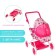 Stroller for dolls, with a basket, winter, metal frame, mix