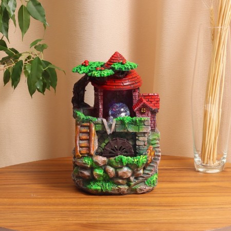 Fountain "Big House with the Stairs" 25x15 cm (with backlight)
