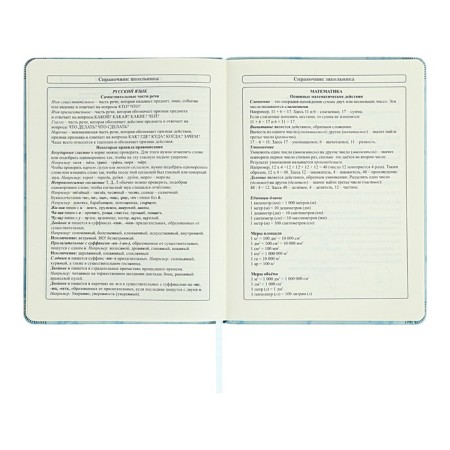 Diary 1-11 grade "Blue marble", artificial leather, a solid cover with embossing, with liesa, 48 sheets-9
