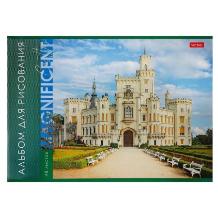 Album for drawing A4, 40 sheets "magnificent locks", covered cardboard, block 100 g/m2, mix-1
