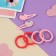 Hair set "Lily" (4 gum 4 cm, 2 invisibility 5 cm) hearts, pink
