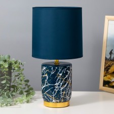 E14 40w 40W blue-golden 18x18x37 cm Risalux desktop
