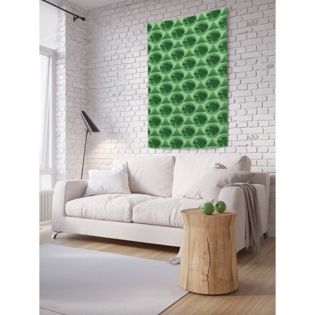 Decorative panel with photo printing "Green Dragon", vertical, size 100x150 cm
