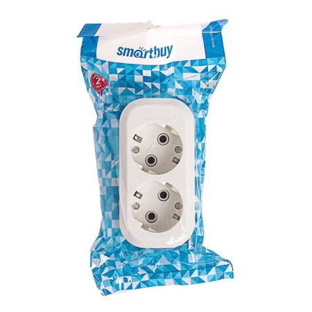 Smartbuy block, 2 sockets, 16 a, 3500 watts, with salary, white-1