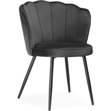 Coral Metal Metal Metal Steel/velor, Black/Gray 61x60x78 cm