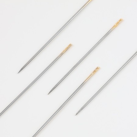 Sewing needles, d = 0.8 mm, with a golden ear, autonomous, 12 pcs-1