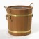Zaparik 13 liter with a plastic insert, rope handles, brass hoop of thermo linden
