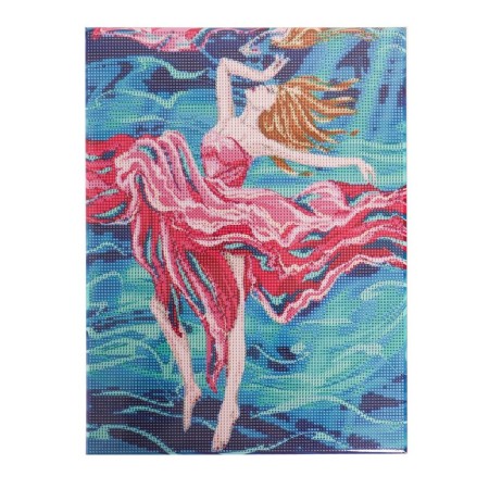 Diamond mosaic with a complete filling on the subframe "Pearl of the Sea", 30 × 40 cm-3