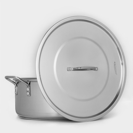 Poster "General catering", 16 l, d = 40 cm, h = 15 cm, metal cover, with a heat distribution layer, induction-2