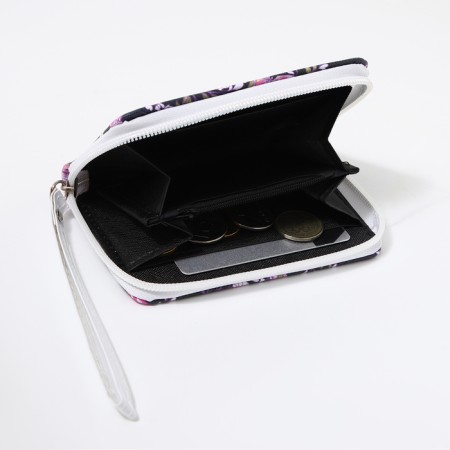 Children's wallet with a zipper, purple color-4