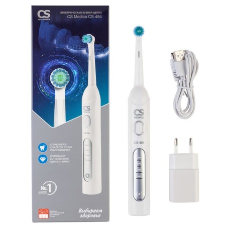 Electric toothbrush CS Medica CS-484, 8000 motion/min, 4 modes, timer, battery-6