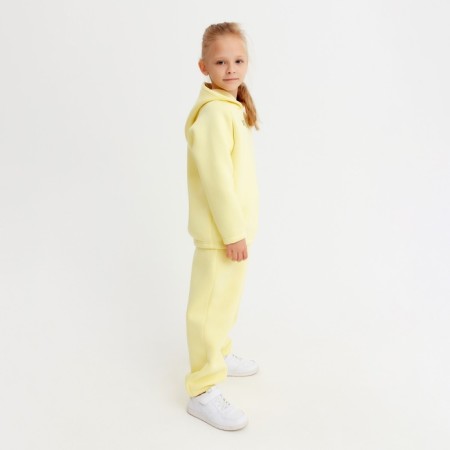 Kids (hoodies, trousers) minku: Basic Line Kids, Oversize, yellow color, height 140-2