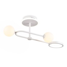 Светильник светодиодный потолочный со сменной лампой и пультом управления Ambrella light, LineTech, FL66221, G9, 29 Вт, 2175Lum, 3000-6400К, цвет белый, белый матовый