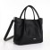 The bag is female, medium size, long belt, black color