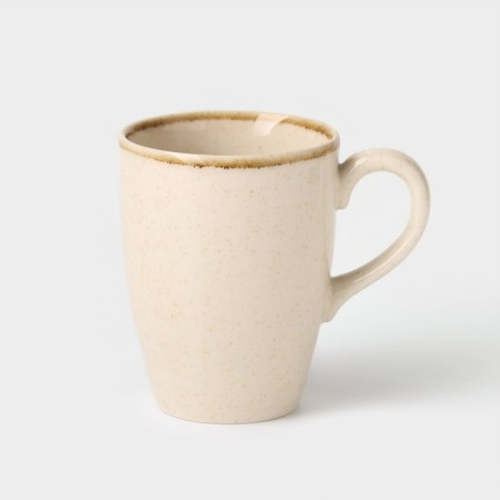 Pearl mug, 350 ml, beige color, porcelain