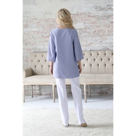 Female blouse, size 50, blue color-8