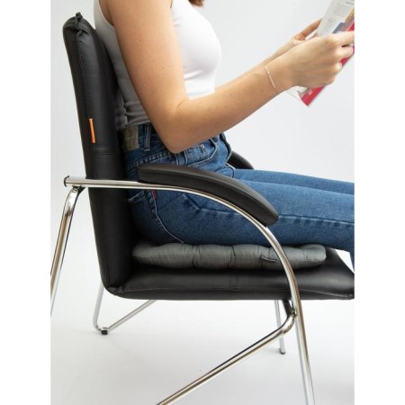 Pillow on the seat, size 40x40 cm, gray color-5