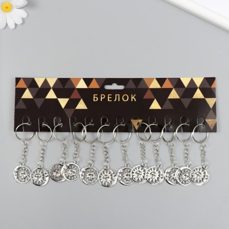 Frill metal "Sun and month" silver 2.4x2.8 cm-3