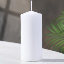 Candle - cylinder, 5x12 cm white