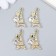 Decor for creativity metal, rhinestones "Eiffel Tower with a star" Gold 2.3x1.3 cm