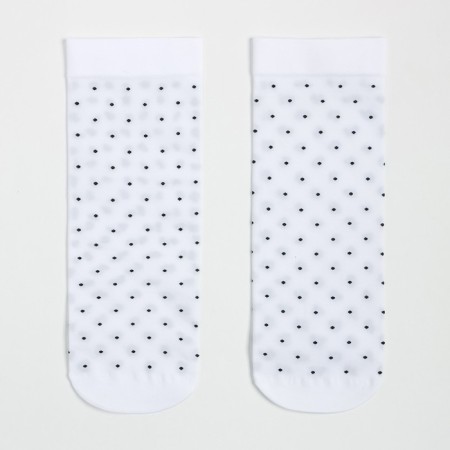 Women's socks Micro Pois 70 den, white/black color (Bianco/Nero), size 36-40-1