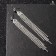 Hanging earrings with “Hollywood” rhinestones, white color in silver, 11.2 cm