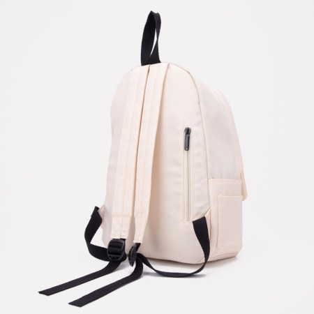 Youth backpack from textiles, 4 pockets, milk color-1