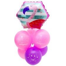 A bouquet of balloons “our baby”, neon, latex, foil, set of 7 pcs.