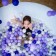 Balls for a dry pool with a pattern, ball diameter 7.5 cm, set 500 pieces, color transparent