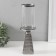 Ceramics candlestick, glass for 1 candle "BUENO" d = 7.5 cm silver 9.5x9.5x29.5 cm