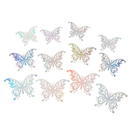 Latex ball 18 "Multi -colored butterflies", white, with stickers-3